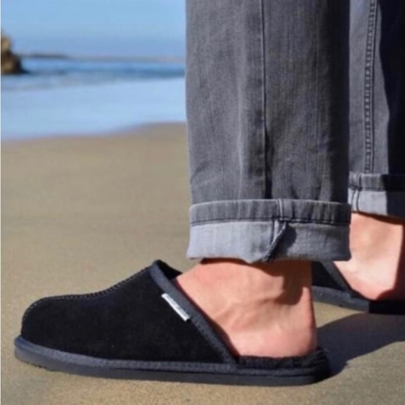 Aussie Merino Wool Suede Slip On Slipper Shoes - Picture 1 of 2